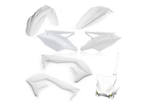 Kit plastique 5 elements KAWASAKI KXF450 18 - Blanc