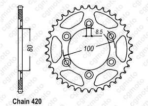 Couronne Rieju 50 Spike 06-