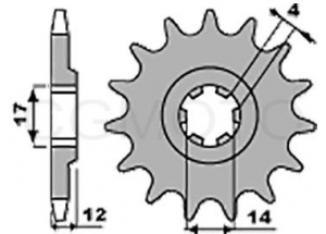 Kit chaine Aprilia RS4 125