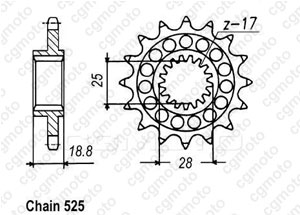 Kit chaine Aprilia Sl 1000 Falco