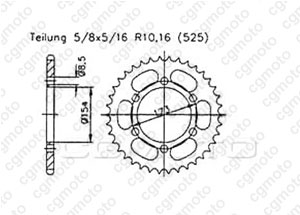 Kit chaine Aprilia Rst 1000 Futura