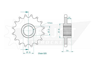 Kit chaine Aprilia Smv 1200 Dorsoduro