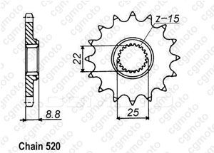 Kit chaine Beta 250/450/525 Rr Enduro