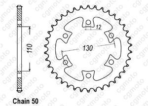 Kit chaine Bombardier 650 Ds