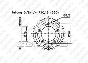 Kit chaine Cagiva 125 Planet / N1