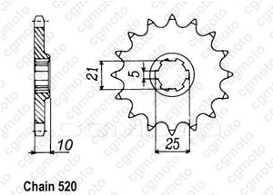 Kit chaine Cagiva 350 W12