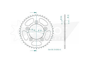 Kit chaine Ducati 800 Scrambler