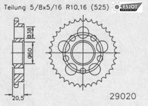 Kit chaine Ducati 996 Biposto/Sps