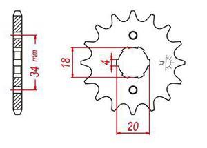 Kit chaine Daelim Vs 125