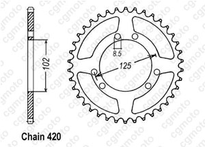 Kit chaine Derbi Senda 50 R Drd