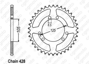 Kit chaine Derbi Senda 125 Sm