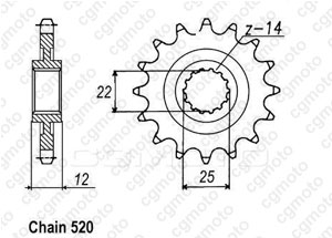 Kit chaine Gas Gas EC 200