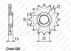 Kit chaine HM CRE-F 250 R