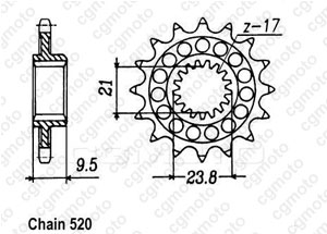 Kit chaine HM CRE-F 450 X