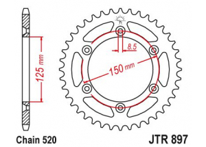 Kit chaine Husaberg 350/400/501/600 Fe