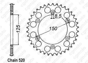 Kit chaine Husaberg 350/400/501/600 Fc