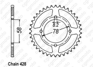 Kit chaine Hyosung 125 Xrx