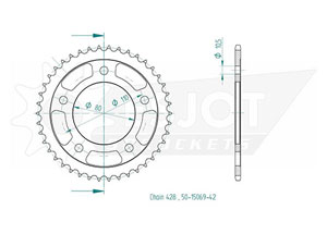 Kit chaine Kymco 125 Quannon