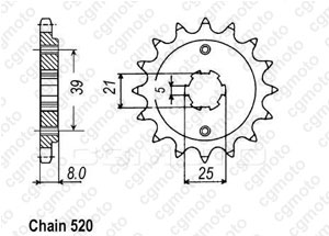 Kit chaine Kymko 150 Mxer