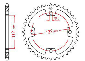 Kit chaine Kymko 250 Kxr