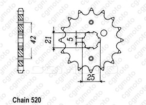 Kit chaine Kawasaki Kdx 200