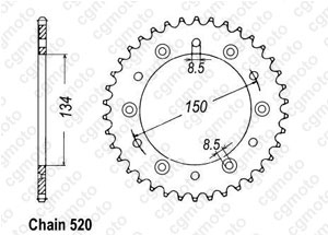 Kit chaine Kawasaki Kdx 200