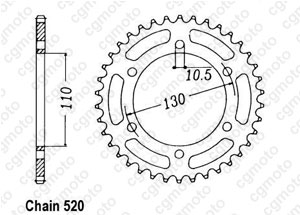 Kit chaine Kawasaki El 250 F2