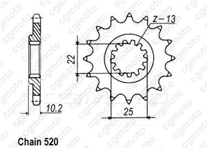 Kit chaine Kawasaki Kef 300 B Lakota