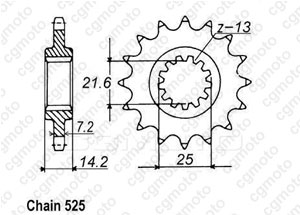 Kit chaine Kawasaki Zr 750 Zephir