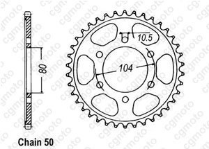 Kit chaine Kawasaki Z 750 B Twin