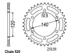 Kit chaine Kawasaki Zr-7 / 7s 750