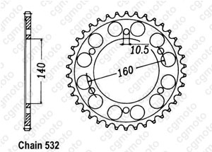 Kit chaine Kawasaki Zx-10 Tomcat