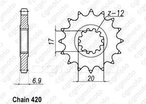 Kit chaine Peugeot 50 Xr7