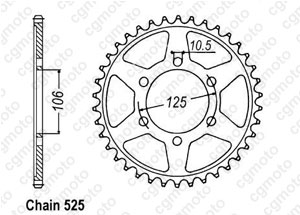 Kit chaine Triumph Daytona 675