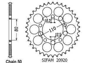 Kit chaine Triumph Sprint 900