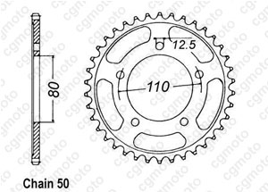 Kit chaine Triumph Legend 900