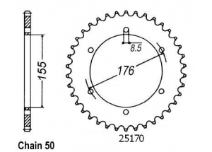 Kit chaine Triumph Sprint 955 St