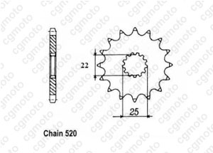 Kit chaine Tm 250 F Cross/Enduro