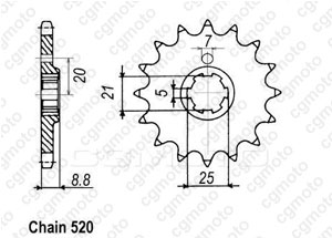 Kit chaine Husqvarna 240 250 260 Wr