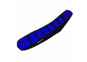 Housse de selle TM MX-EN 125 250 300 2015-2020 2 STROKE TOP BLUE- SIDE BLACK-STRIPES BLACK (M1013-3BLBB)