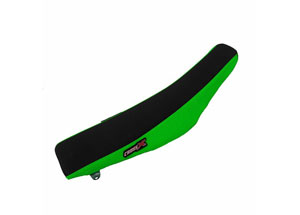 Housse de selle KAWASAKI KXF 250 06-08 KXF 450 06-08 TOP BLACK- SIDE GREEN (M211-2BG)