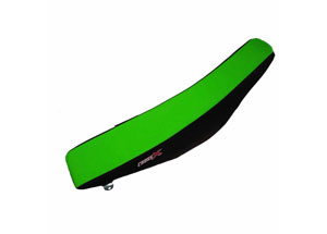 Housse de selle KAWASAKI KXF 250 13-16 KXF 450 12-15 TOP GREEN- SIDE BLACK (M213-2GB)