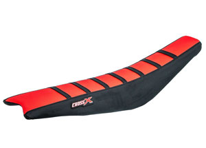 Housse de selle GASGAS EC-ECF 2007-2011 TOP RED- SIDE BLACK-STRIPES BLACK (M810-3RBB)