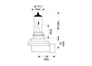 Ampoule H11 Night Breaker - 12V 55W Pgj19-2