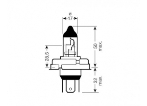 Ampoule CE - 12V 45/40W P45t