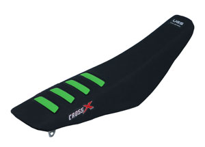 Housse de selle KAWASAKI KX 85 14-20 KX 100 14-20 UGS COLOR WAVE BLACK-GREEN (UFM219-2BG)